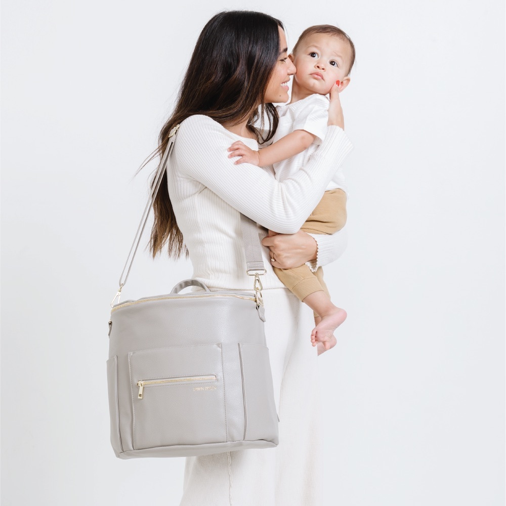 Fawn Design Original Diaper Bag - Gray EUC